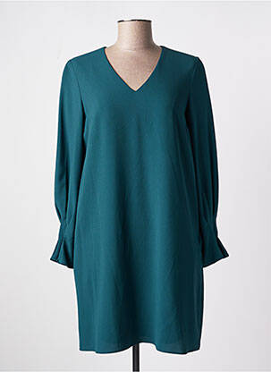 Rochie scurtă croială fluidă mâneci lungi verde TINTA STYLE femeie