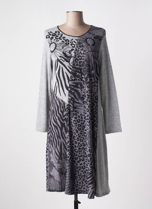 Rochie midi gri KALISSON femeie