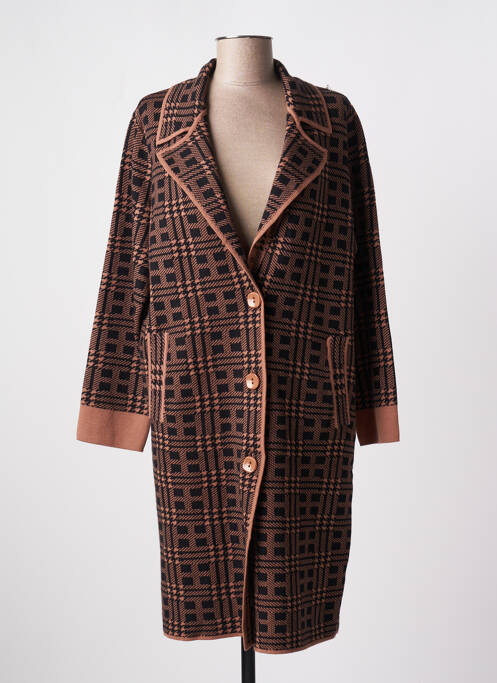 Palton lung maro MELANY femeie