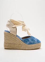 Espadrile închidere cu șireturi toc de 7 la 9 cm albastru COLORS OF CALIFORNIA femme
