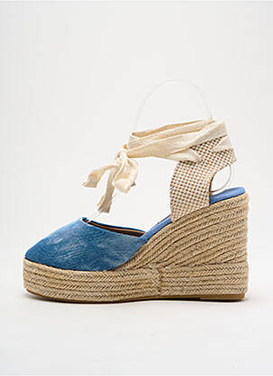 Espadrile închidere cu șireturi toc de 7 la 9 cm albastru COLORS OF CALIFORNIA femme
