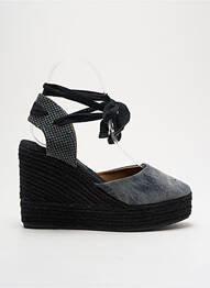 Espadrile închidere cu șireturi toc de 7 la 9 cm negru COLORS OF CALIFORNIA femme