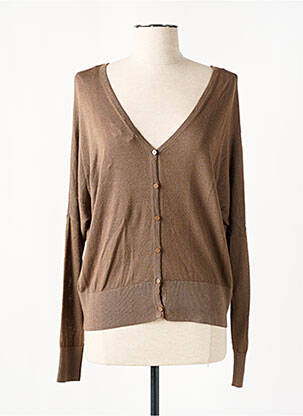 Vestă cu mâneci lungi maro GRACE & MILA femeie