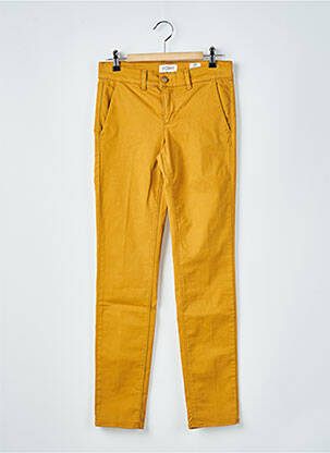 Pantalon chino talie joasă talie joasă galben HAPPY femeie