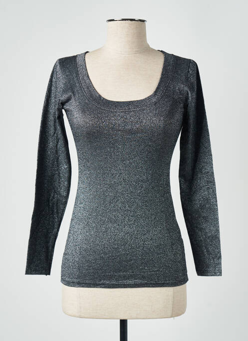 Top elasticitate mâneci lungi argintiu TEENFLO femme