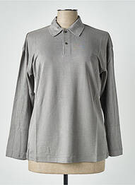 Polo croială dreaptă mâneci lungi gri EQUIPMENT femme