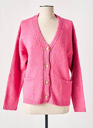 Vestă cu mâneci lungi roz YERSE femeie