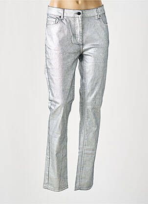 Pantalon slim argintiu LAUREN VIDAL femeie