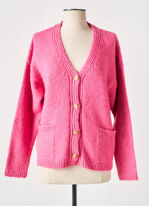 Vestă cu mâneci lungi roz YERSE femeie