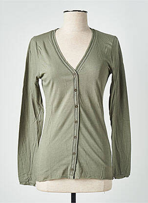 Vestă cu mâneci lungi verde STEFAN GREEN femeie