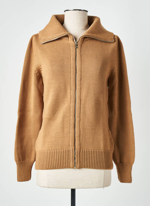 Vestă cu mâneci lungi maro STEFAN GREEN femeie