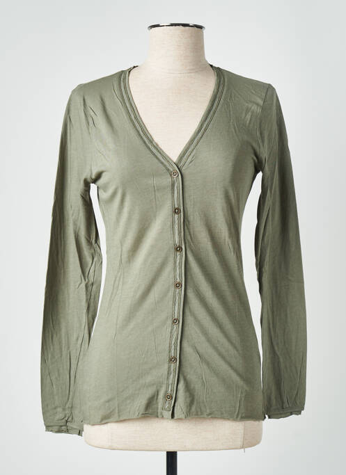 Vestă cu mâneci lungi verde STEFAN GREEN femeie