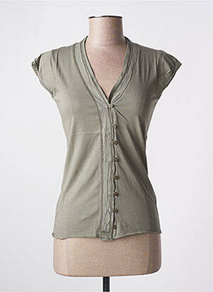 Vestă cu mâneci scurte verde STEFAN GREEN femeie