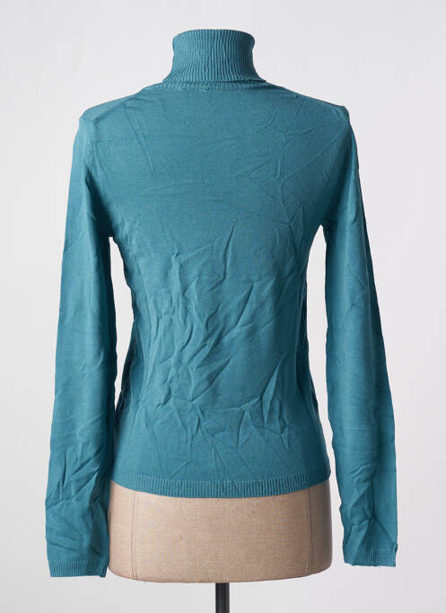 Pulover cu guler înalt albastru STEFAN GREEN femeie