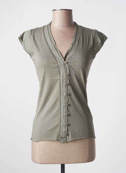 Vestă cu mâneci scurte verde STEFAN GREEN femeie