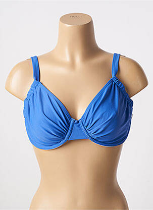 Sutien de costum de baie elasticitate sutien cupe întregi cu decolteu înalt albastru SUN PROJECT femeie