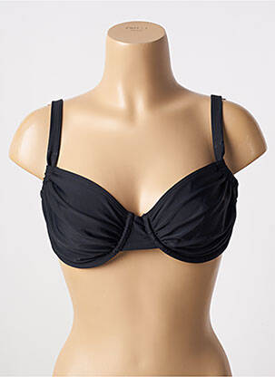 Sutien de costum de baie elasticitate sutien cupe întregi cu decolteu înalt negru SUN PROJECT femeie