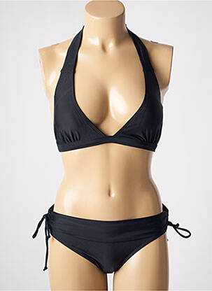 Costum de baie din două piese elasticitate sutien cu susținere înaltă și burete detașabil negru SUN PROJECT femeie