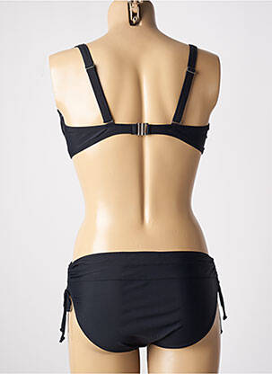 Costum de baie din două piese elasticitate sutien cupe întregi cu decolteu înalt negru SUN PROJECT femeie