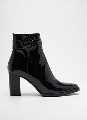 Botine/ghete material neted toc de 7 la 9 cm negru MYMA femeie
