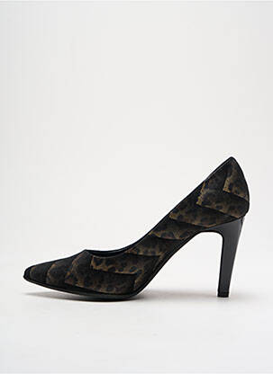 Pantofi cu toc țesătură satinată toc de 7 la 9 cm negru Ô TALONS GRANVILLE femeie