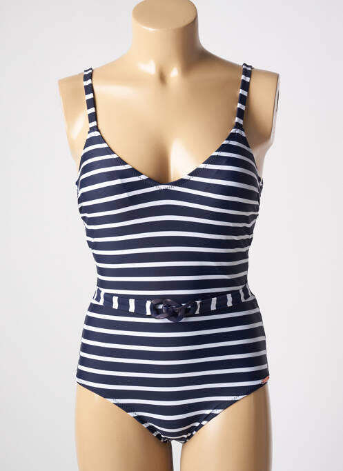 Costum de baie dintr-o singură piesă efect material satinat sutien cu susținere înaltă și burete detașabil albastru YSABEL MORA femme