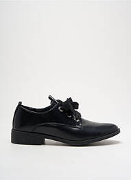Derby-uri țesătură satinată toc plat până la 3 cm negru DÉES SHOES femme