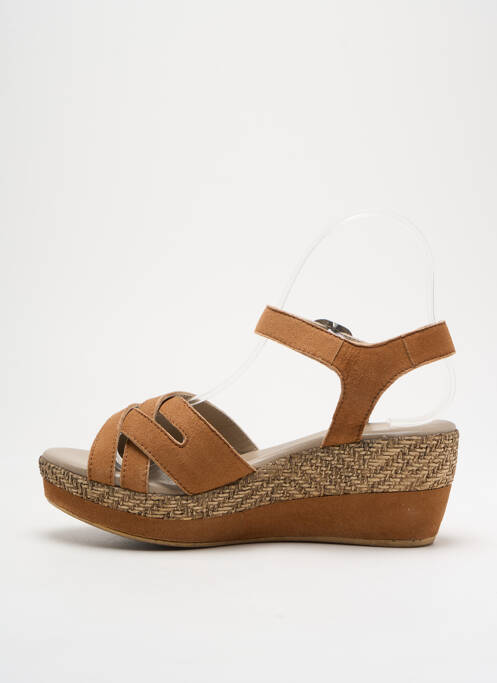 Sandale/Pantofi decupați maro ALIWELL femeie