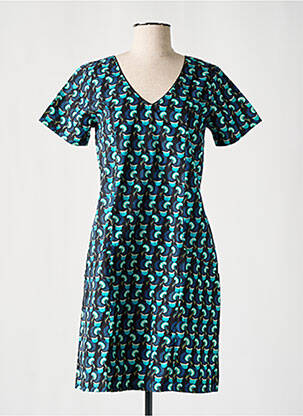 Rochie scurtă mâneci scurte mâneci scurte negru COTON DU MONDE femeie
