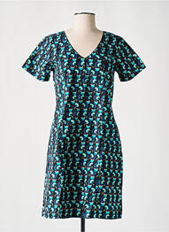 Rochie scurtă mâneci scurte mâneci scurte negru COTON DU MONDE femeie