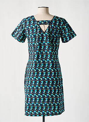 Rochie scurtă mâneci scurte mâneci scurte negru COTON DU MONDE femeie