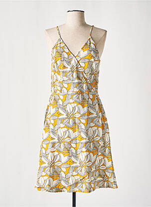 Rochie midi galben COTON DU MONDE femeie