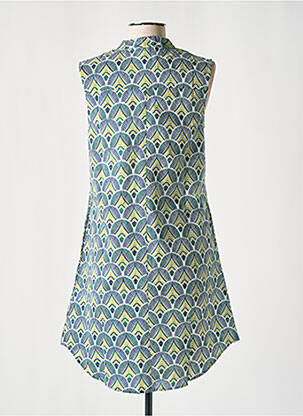 Rochie scurtă fără mâneci fără mâneci verde COTON DU MONDE femeie