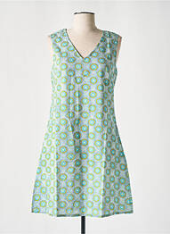 Rochie scurtă fără mâneci fără mâneci albastru COTON DU MONDE femeie