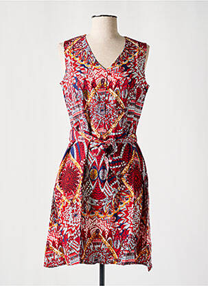 Rochie scurtă roșu COTON DU MONDE femeie