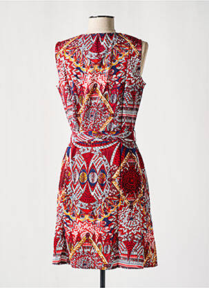 Rochie scurtă fără mâneci fără mâneci roșu COTON DU MONDE femeie