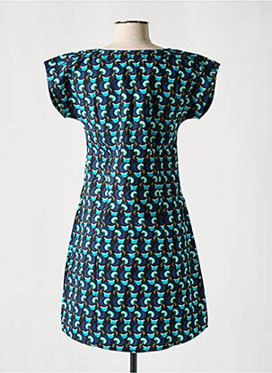 Rochie scurtă mâneci scurte mâneci scurte negru COTON DU MONDE femeie