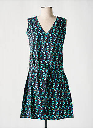 Rochie scurtă fără mâneci fără mâneci negru COTON DU MONDE femeie
