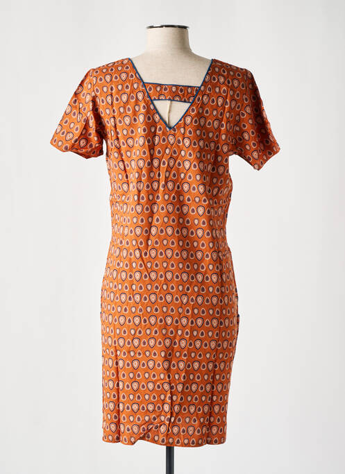 Rochie scurtă maro COTON DU MONDE femeie