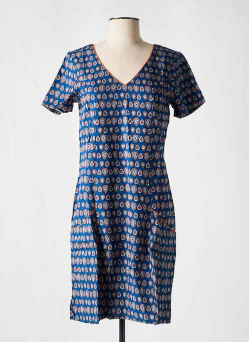 Rochie scurtă albastru COTON DU MONDE femeie