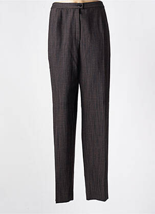 Pantalon drept talie elastică maro KARTING femeie