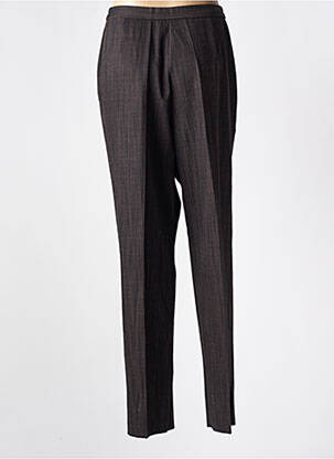 Pantalon drept talie elastică maro KARTING femeie
