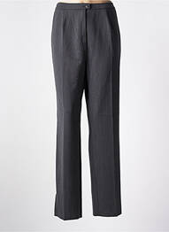 Pantalon drept închidere cu fermoar sub clapetă cu nasturi gri KARTING femme
