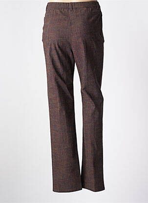 Pantalon drept talie elastică maro KARTING femeie