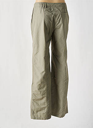 Pantalon evazat talie cu cleme talie înaltă verde TRU femeie