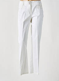 Pantalon drept țesătură poplin talie înaltă bej PAUSE CAFE femme