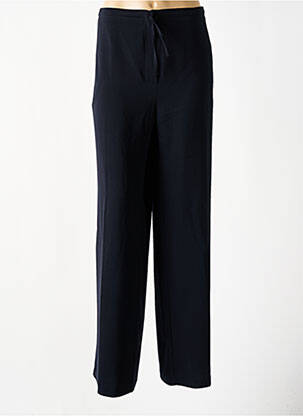 Pantalon drept țesătură crep mărime normală albastru FEDORA femeie