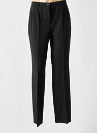 Pantalon drept țesătură crep talie înaltă negru FE EDITION femme