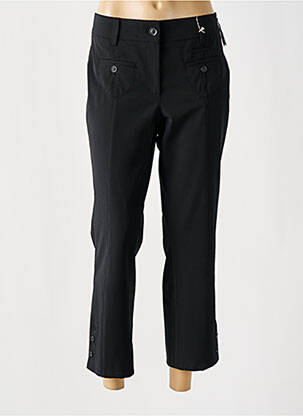 Pantalon 7/8 talie cu cleme mărime normală negru GARDEUR femeie