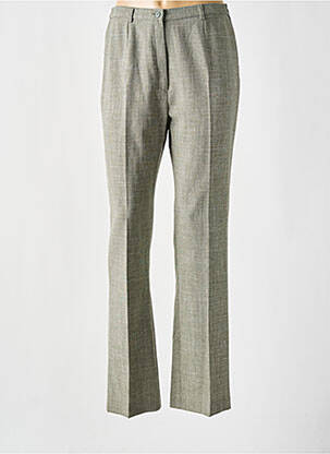 Pantalon drept talie cu cleme talie înaltă verde LISA CHESNAY femeie